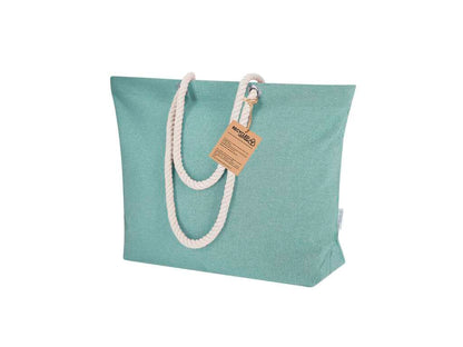 Bolsa de algodón reciclado Coulan con asas largas y diseño trenzado
