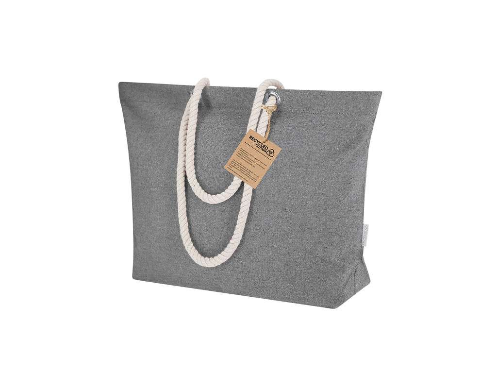 Bolsa de algodón reciclado Coulan con asas largas y diseño trenzado