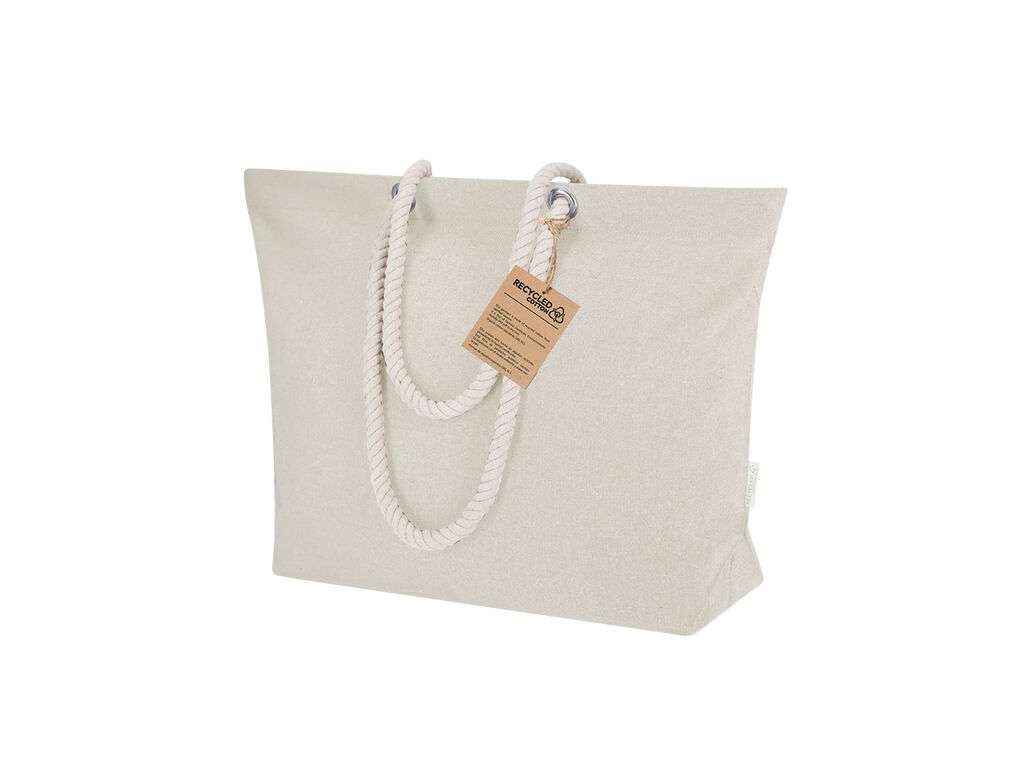 Bolsa de algodón reciclado Coulan con asas largas y diseño trenzado