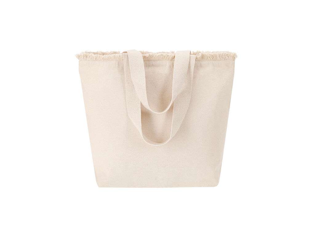 Bolsa de algodón con flecos y cierre de cremallera - Estilo y seguridad