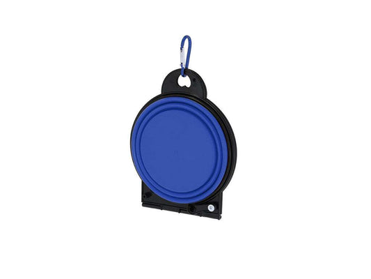Bowl plegable para mascotas con mosquetón y doble compartimento 450 ml