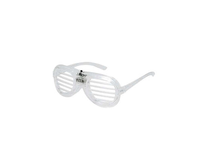 Gafas luminosas LED Tarsem con montura transparente y lentes de rejilla