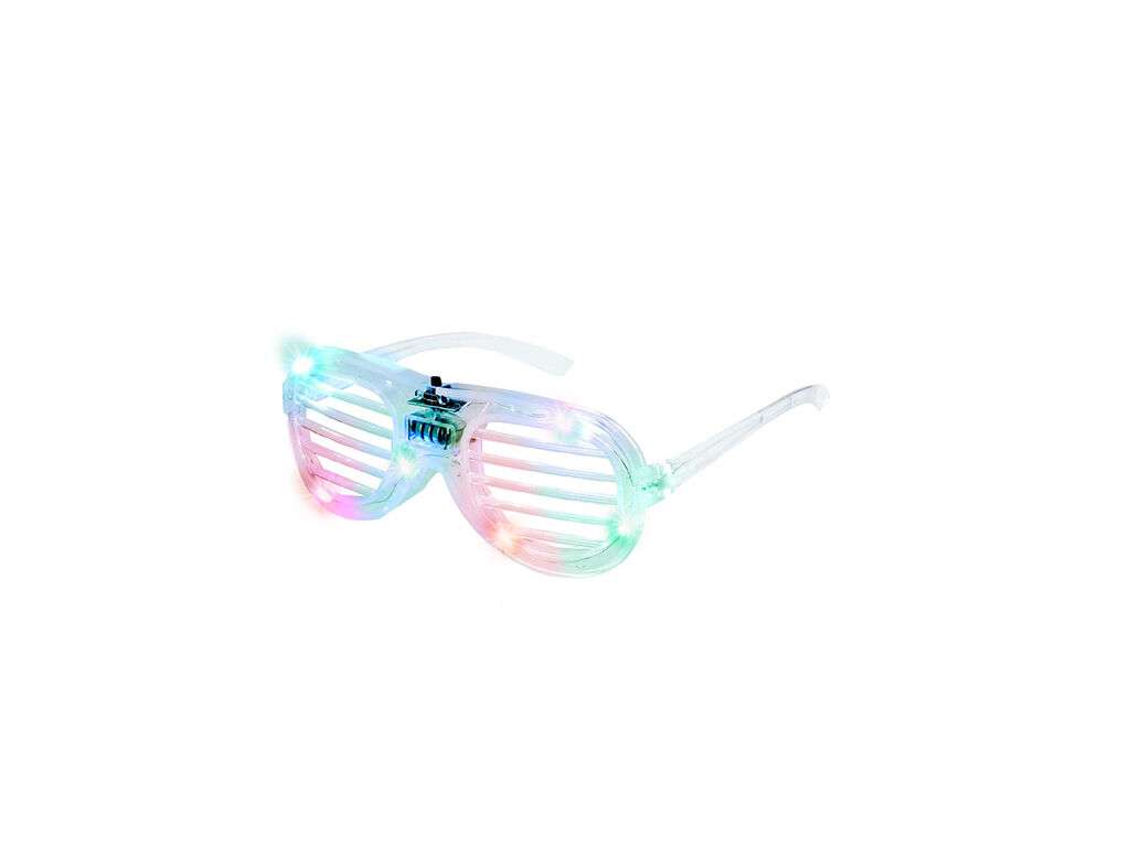 Gafas luminosas LED Tarsem con montura transparente y lentes de rejilla