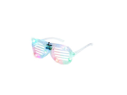 Gafas luminosas LED Tarsem con montura transparente y lentes de rejilla
