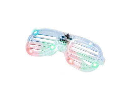 Gafas luminosas LED Tarsem con montura transparente y lentes de rejilla
