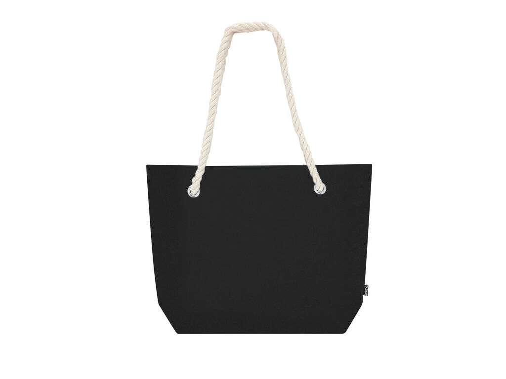 Bolsa de fieltro reciclado con asas de algodón y refuerzo, resistente 6kg