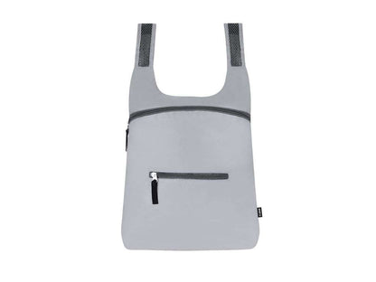 Mochila Plegable RPET Reflectante con Bolsillo y Cinta de Transporte