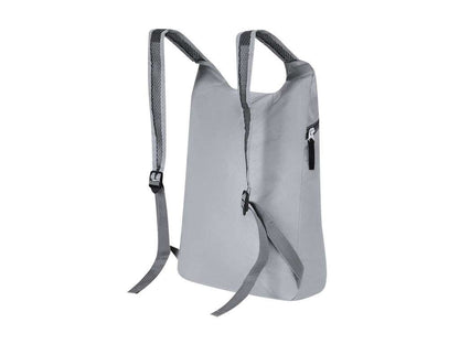 Mochila Plegable RPET Reflectante con Bolsillo y Cinta de Transporte