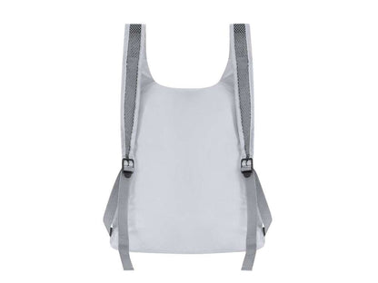 Mochila Plegable RPET Reflectante con Bolsillo y Cinta de Transporte
