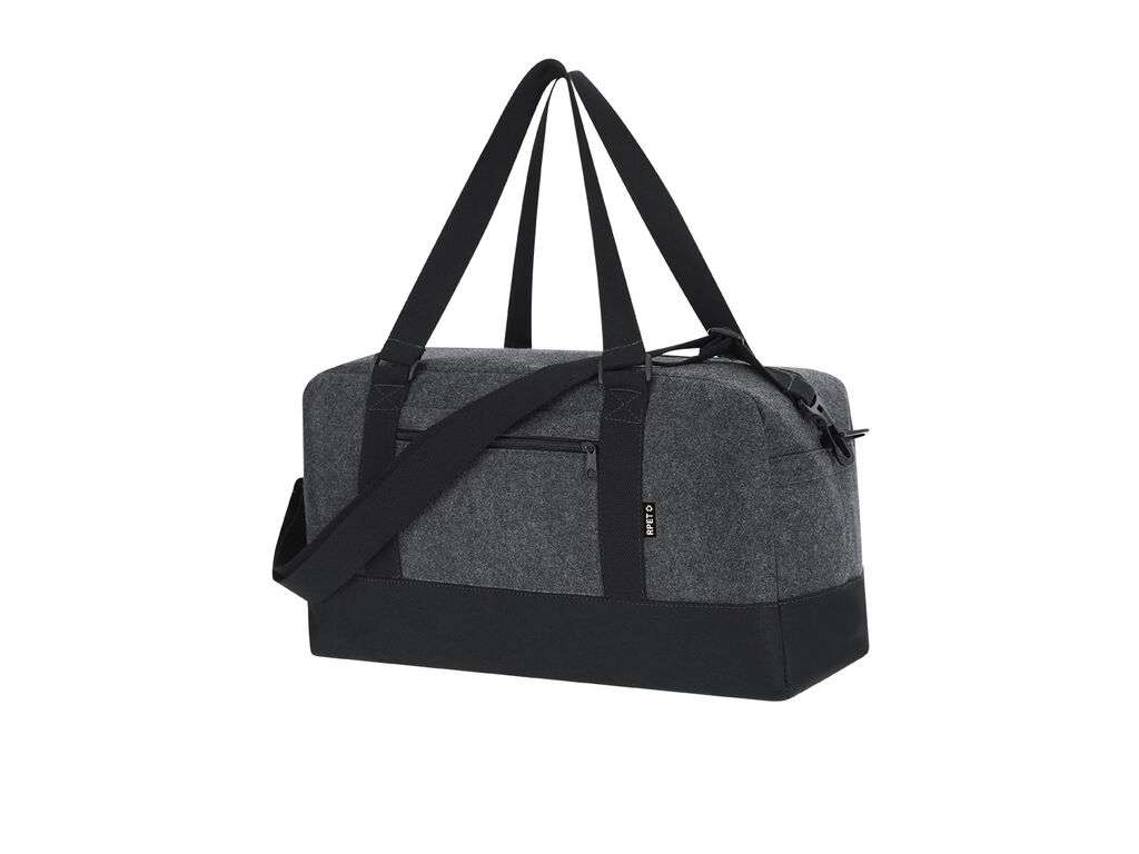 Bolso de fieltro RPET Yusof con cierre y asa bandolera ajustable