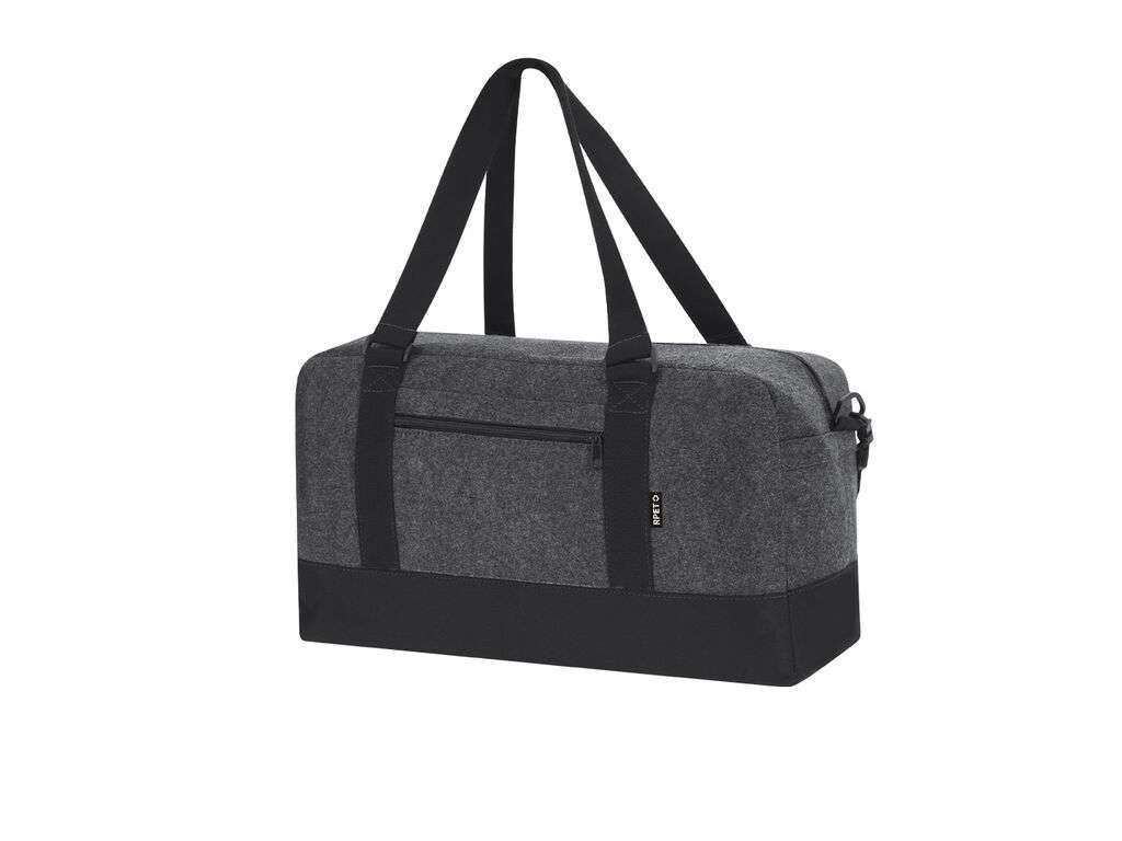 Bolso de fieltro RPET Yusof con cierre y asa bandolera ajustable