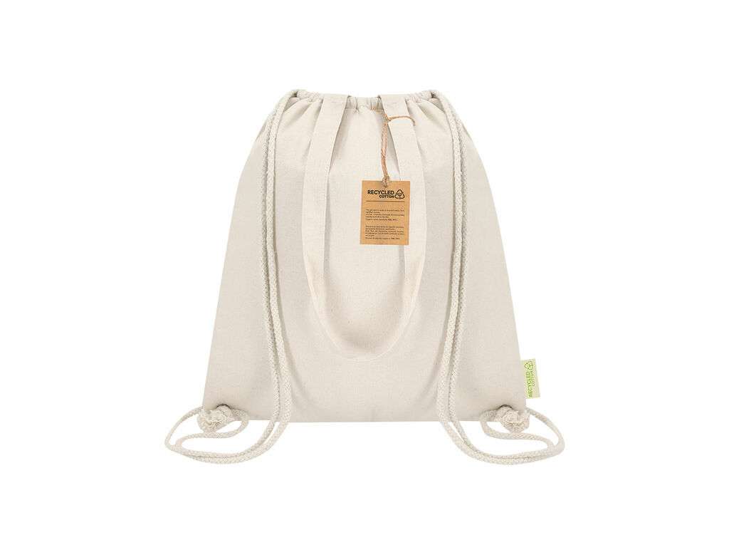 Bolsa mochila nevera de algodón reciclado con interior aluminio