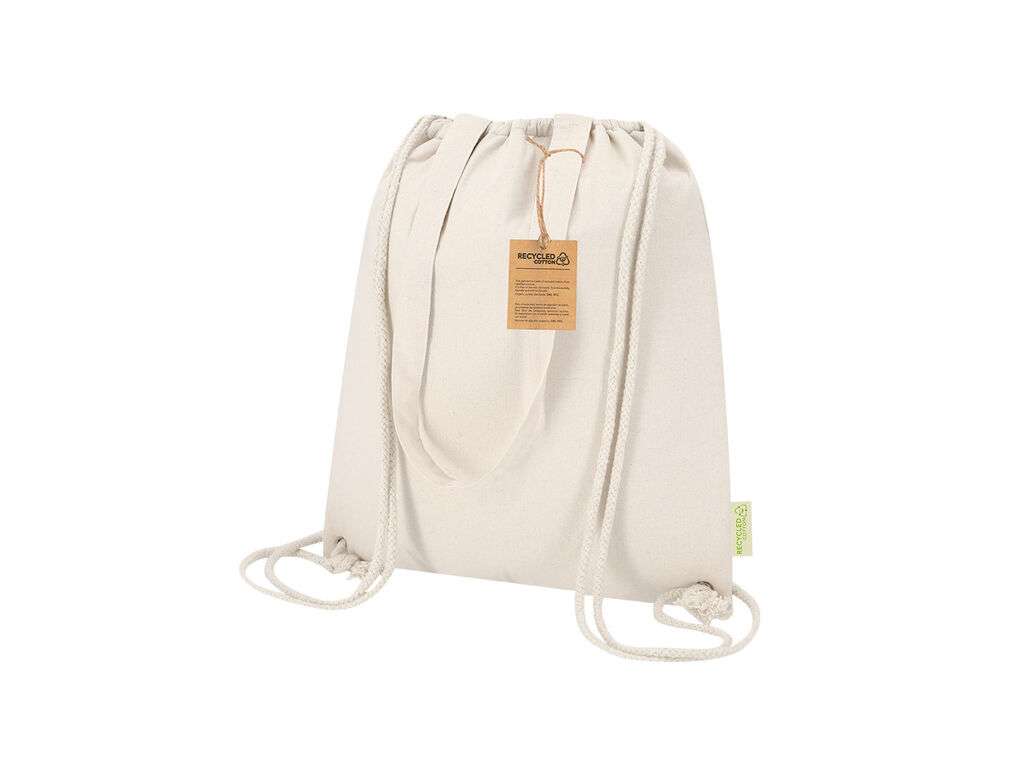 Bolsa mochila nevera de algodón reciclado con interior aluminio