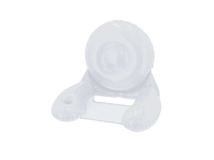 Sillón Kokoro con reposabrazos en PVC resistente y poliéster blanco