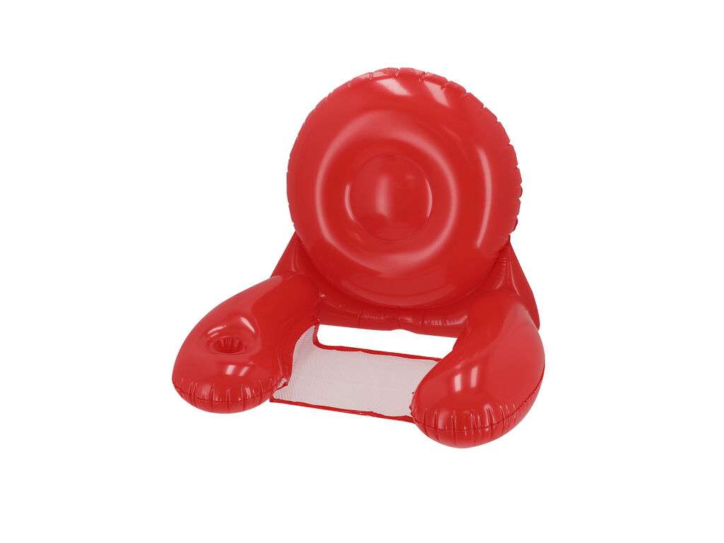 Sillón Kokoro con reposabrazos en PVC resistente y poliéster blanco