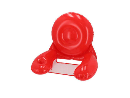 Sillón Kokoro con reposabrazos en PVC resistente y poliéster blanco