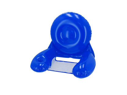 Sillón Kokoro con reposabrazos en PVC resistente y poliéster blanco