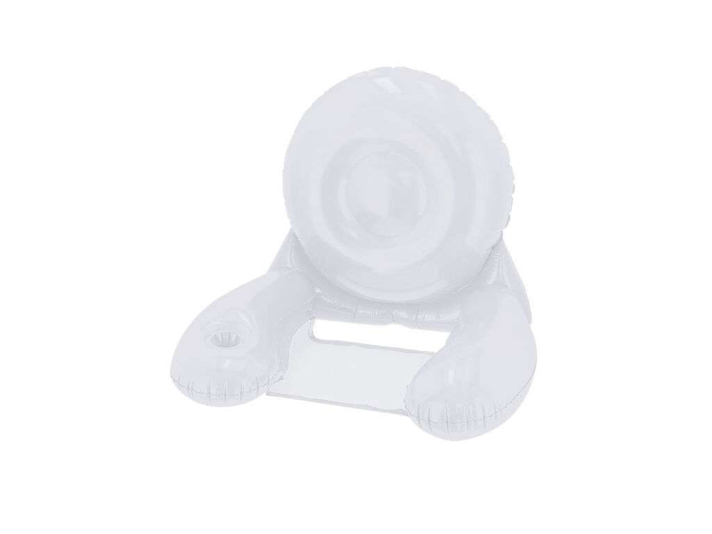 Sillón Kokoro con reposabrazos en PVC resistente y poliéster blanco