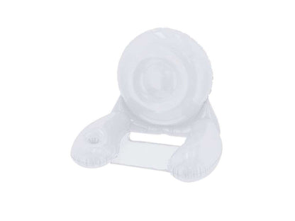 Sillón Kokoro con reposabrazos en PVC resistente y poliéster blanco