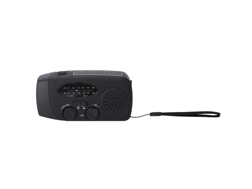Radio Multifunción de Emergencia con Linterna LED y Carga Solar