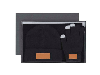 Set de 3 piezas invierno: gorro, bufanda y guantes táctiles