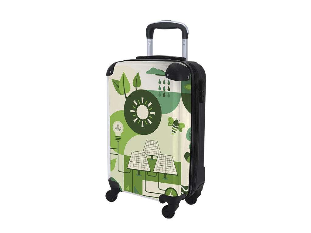 Trolley Pletux con protector transparente y cierre de seguridad
