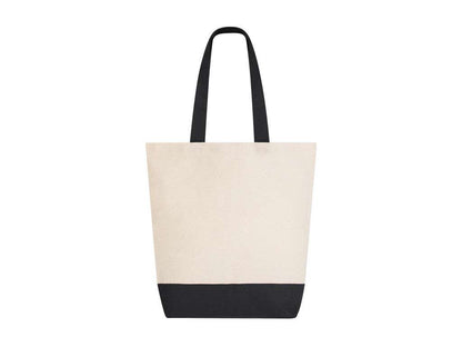 Bolsa de algodón Heleta 280 g/m² con asas largas y bolsillo