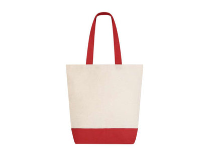 Bolsa de algodón Heleta 280 g/m² con asas largas y bolsillo