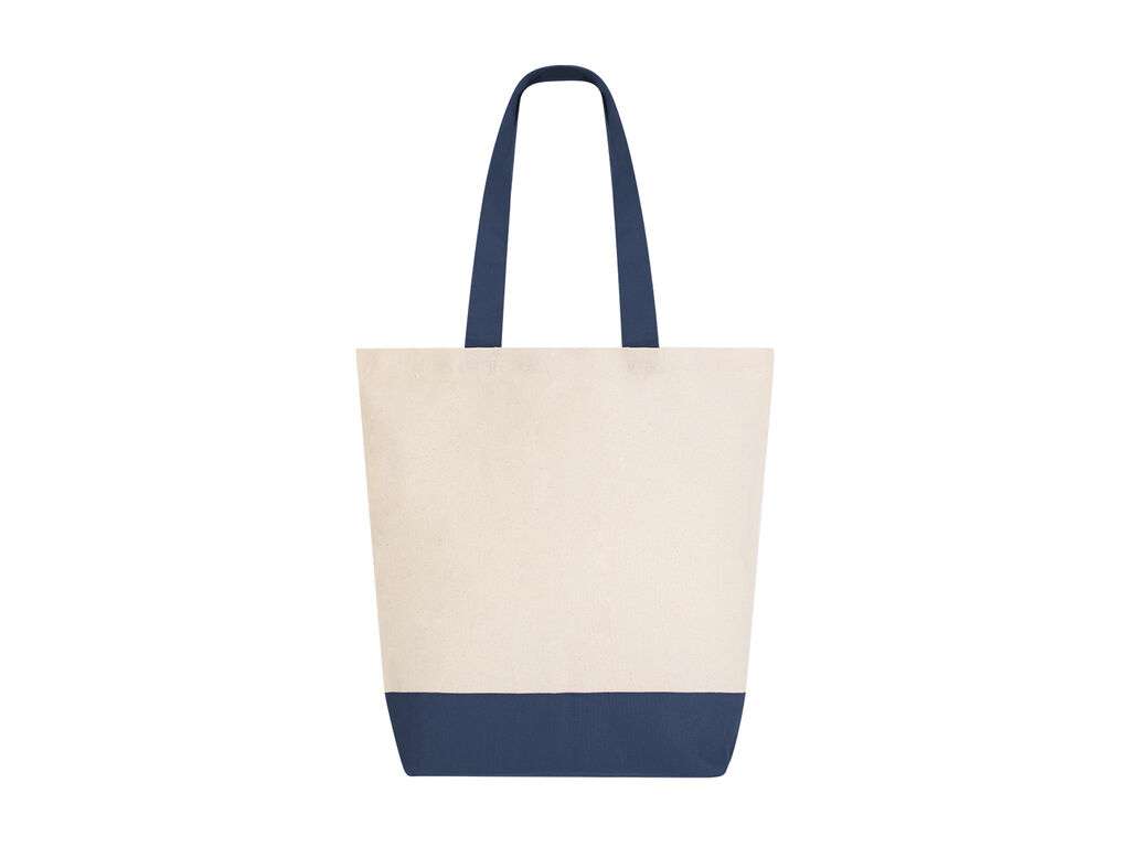 Bolsa de algodón Heleta 280 g/m² con asas largas y bolsillo