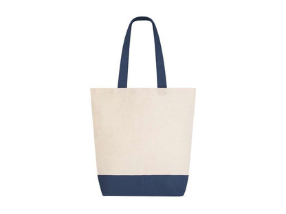 Bolsa de algodón Heleta 280 g/m² con asas largas y bolsillo