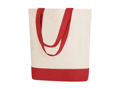 Bolsa de algodón Heleta 280 g/m² con asas largas y bolsillo