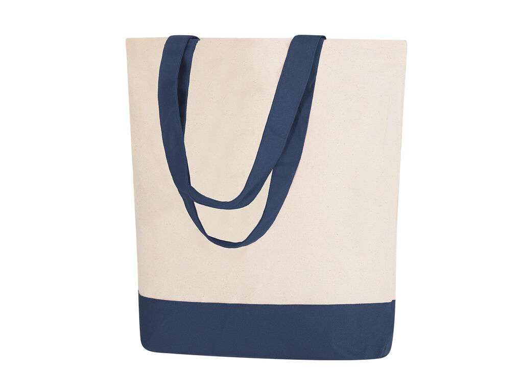 Bolsa de algodón Heleta 280 g/m² con asas largas y bolsillo