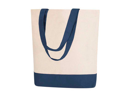 Bolsa de algodón Heleta 280 g/m² con asas largas y bolsillo