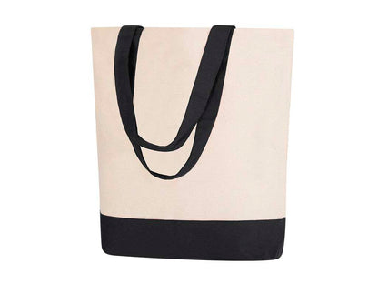 Bolsa de algodón Heleta 280 g/m² con asas largas y bolsillo