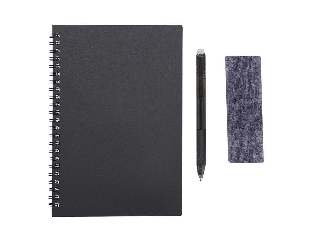 Libreta y Bolígrafo Borrable Gratox con Paño Limpiador y 18 Páginas