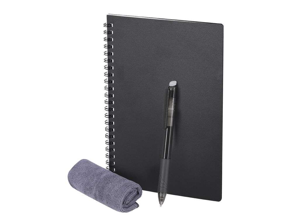 Libreta y Bolígrafo Borrable Gratox con Paño Limpiador y 18 Páginas