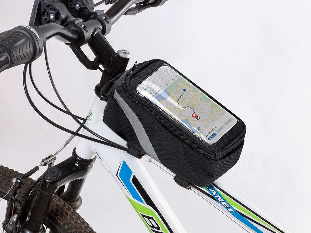 Bolsa para bicicleta Nebrer en poliéster RPET con función táctil