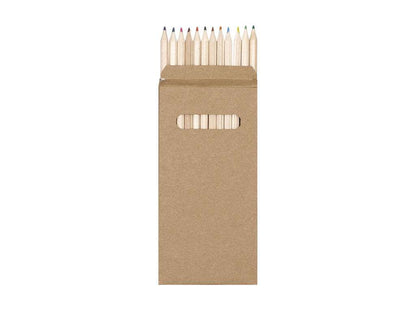 Caja de 12 lápices de colores Wibar con cuerpo hexagonal reciclados