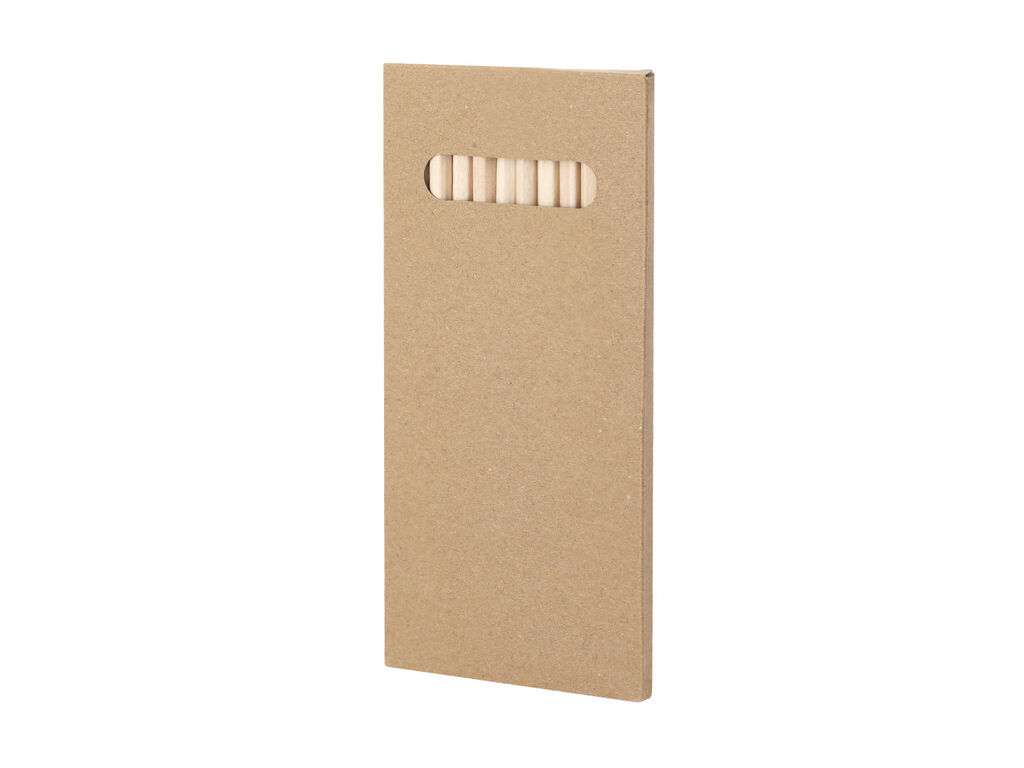 Caja de 12 lápices de colores Wibar con cuerpo hexagonal reciclados