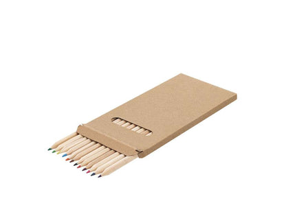 Caja de 12 lápices de colores Wibar con cuerpo hexagonal reciclados