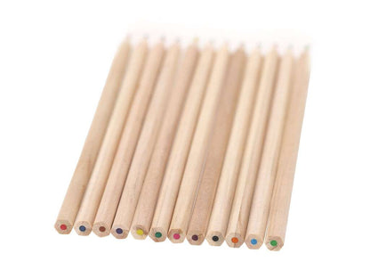 Caja de 12 lápices de colores Wibar con cuerpo hexagonal reciclados