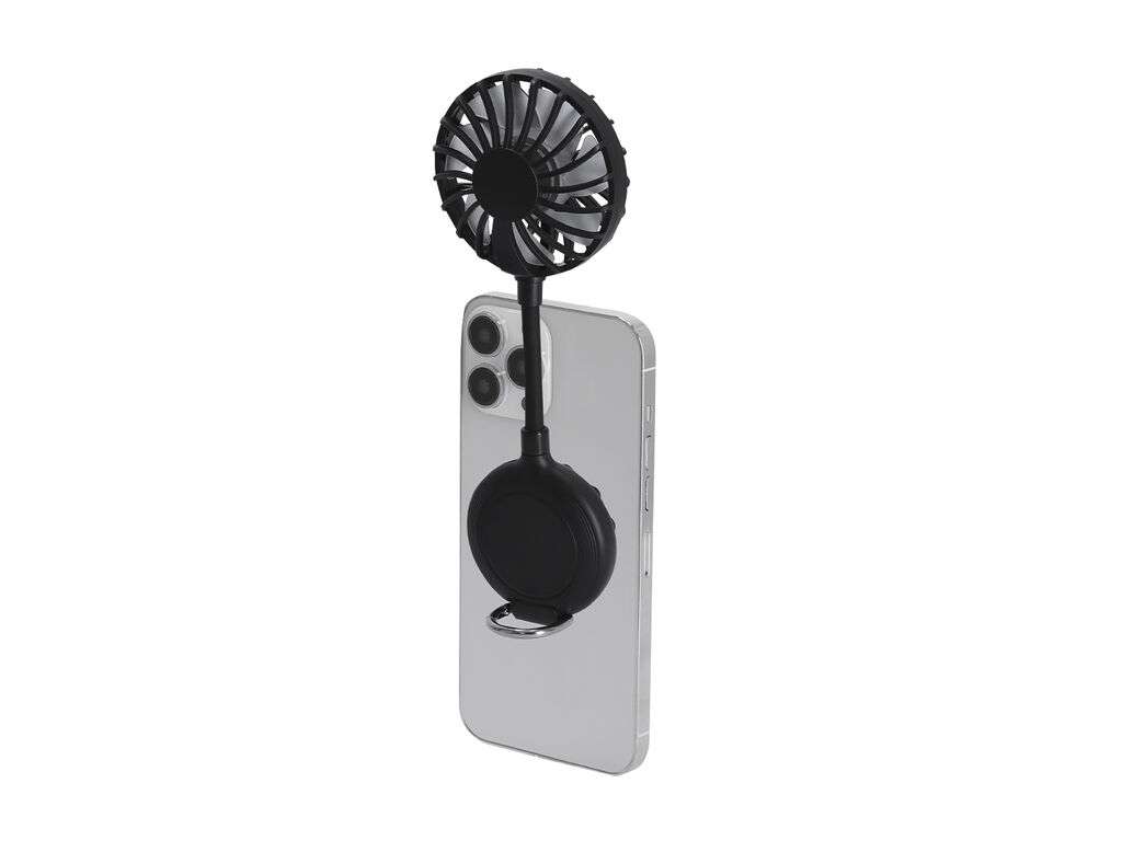 Ventilador multiposición con soporte ajustable y batería recargable