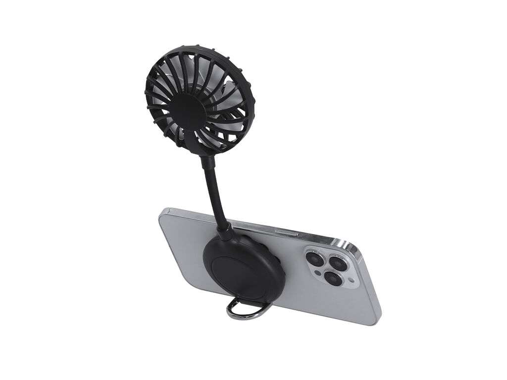 Ventilador multiposición con soporte ajustable y batería recargable