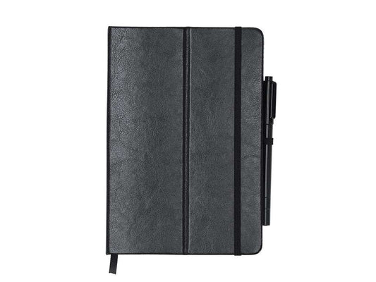 Bloc de notas pizarra Kudar en PU reciclado con bolígrafo y borrador