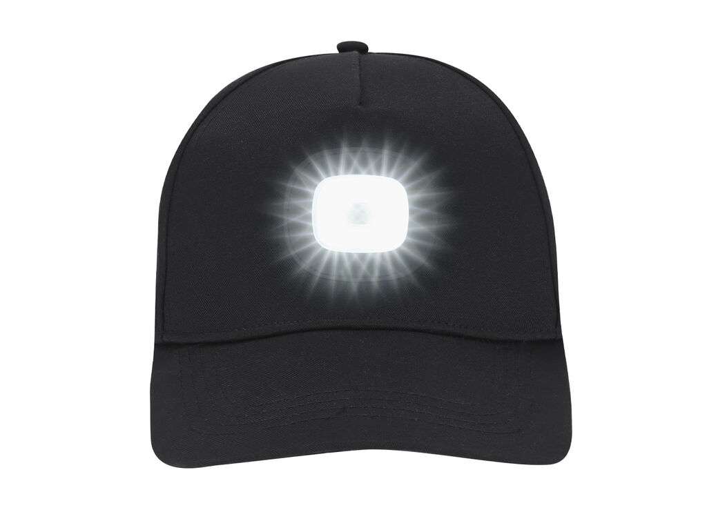 Gorra con linterna extraíble y ajustable para actividades al aire libre