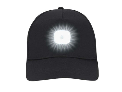 Gorra con linterna extraíble y ajustable para actividades al aire libre
