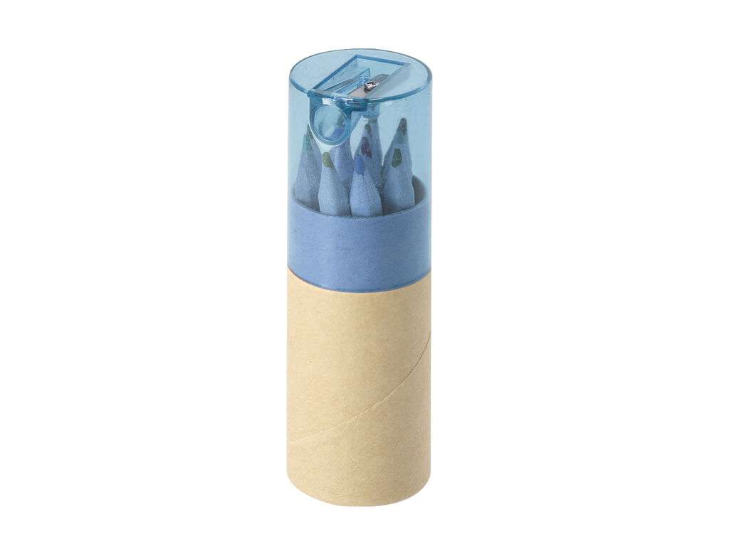 Set de 12 lápices de colores Nianlok en estuche reciclado con sacapuntas