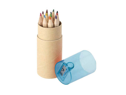 Set de 12 lápices de colores Nianlok en estuche reciclado con sacapuntas