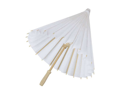 Sombrilla de madera y tela Zalea con mango natural resistente