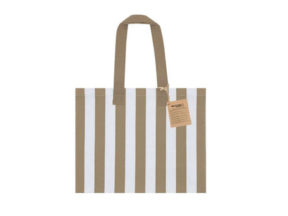 Bolsa de Algodón Reciclado Marylis a rayas con asas reforzadas